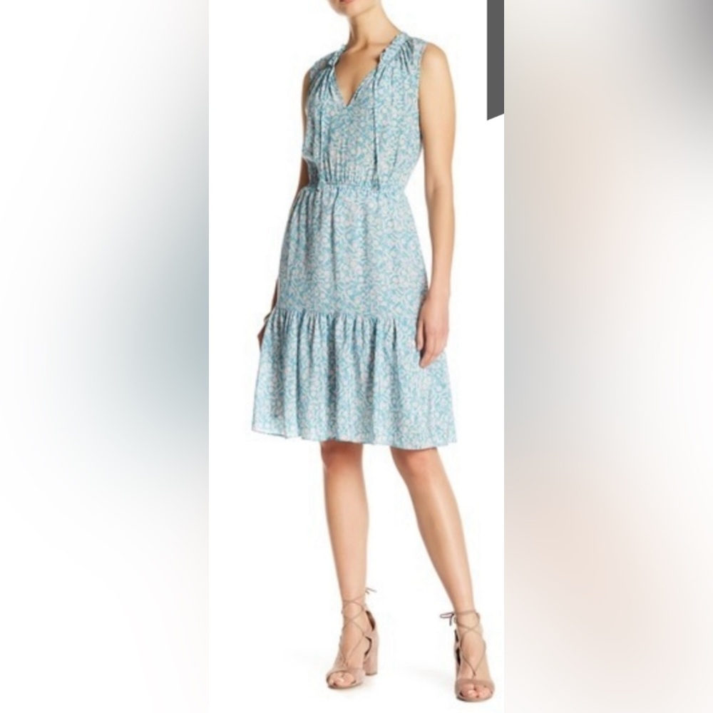 Rebecca Taylor Provence Block Floral Dress Womens Size 0